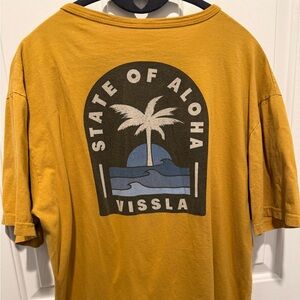 Mens VISSLA Gold 'State of Aloha' Tee Size XL